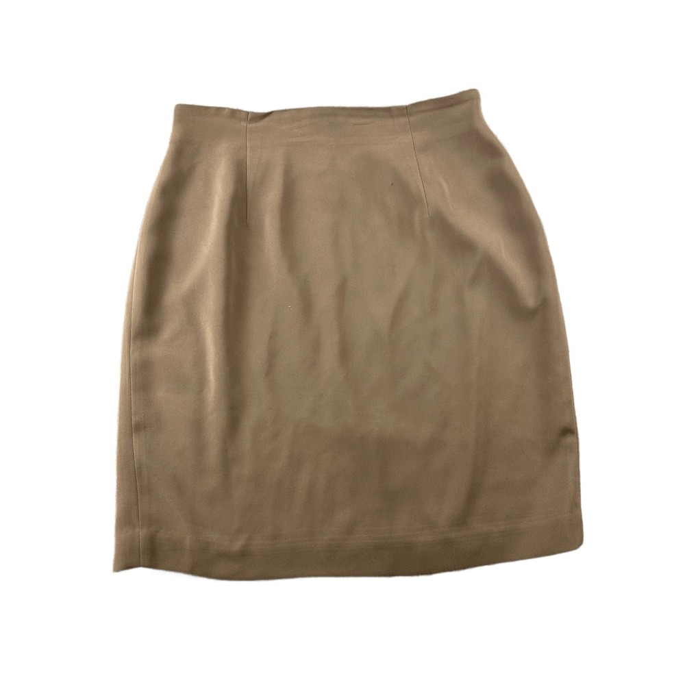 Vintage Valerie Stevens Pencil Skirt Women 14P Tan Lined‎ Business Career 90s